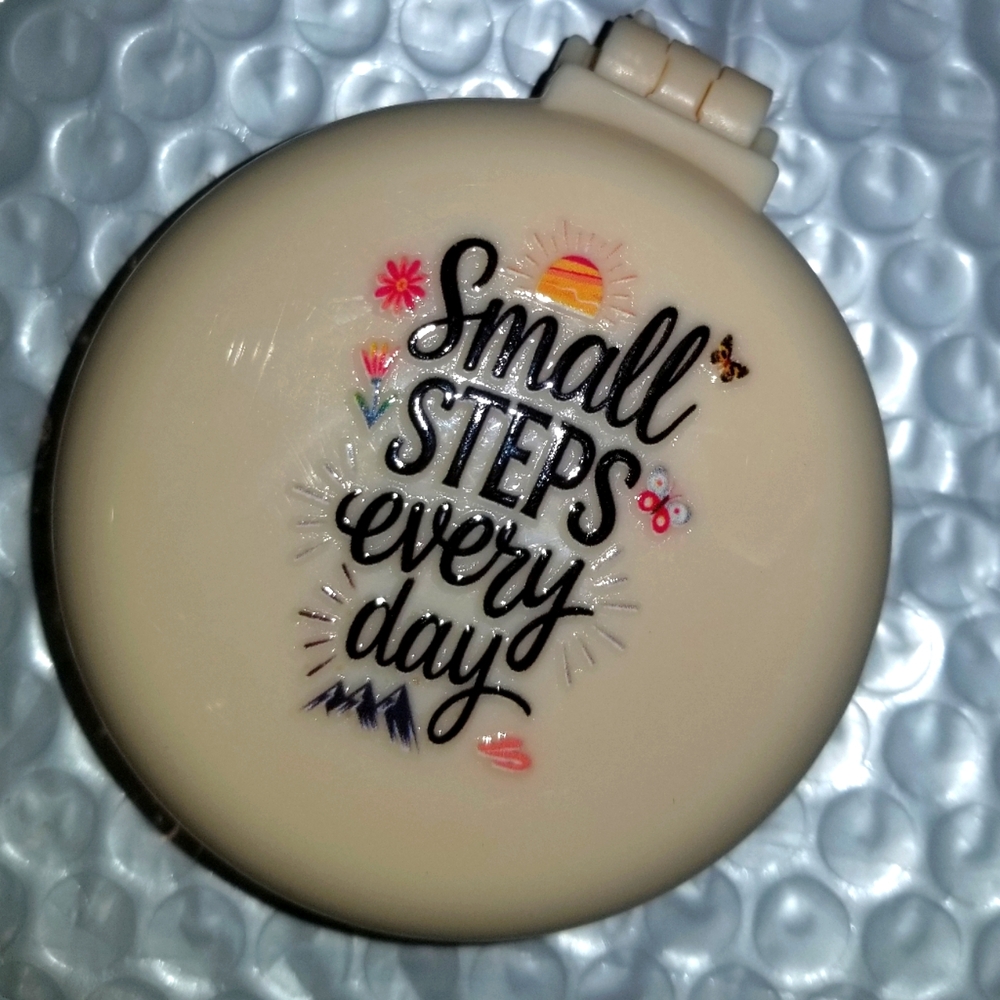 "Small Steps Every Day" 2 In 1 Customized Mirror & Brush Combo